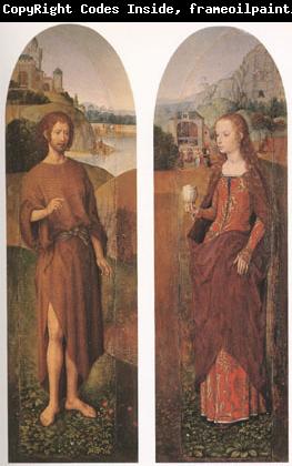 Hans Memling John the Baptist and st mary magdalen wings of a triptych (mk05)